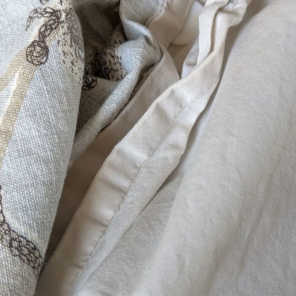 Harbor House Modern Floral Blue Brown 100% Cotton Duvet Cover F/Q
